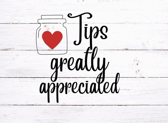 Tip Jar Svg. Tip Jar. Tip Jar Png. Tips Greatly Appreciated - Etsy