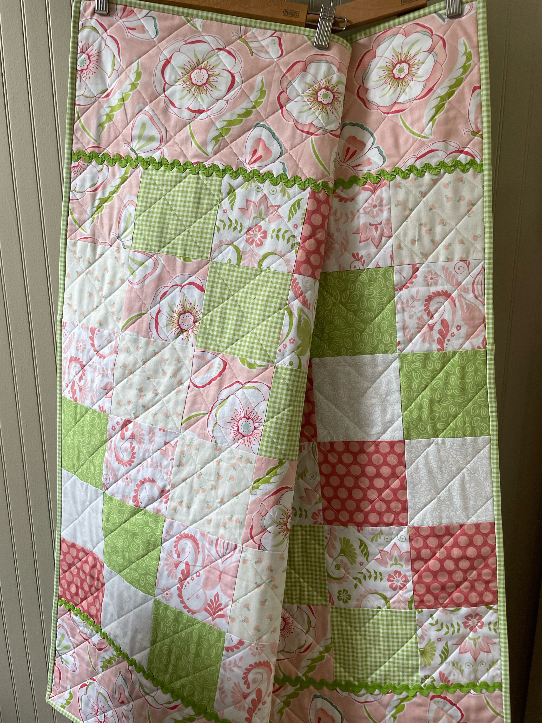 Nursery Gift Set Baby Girl Quilt Handmade Baby Quilt Etsy