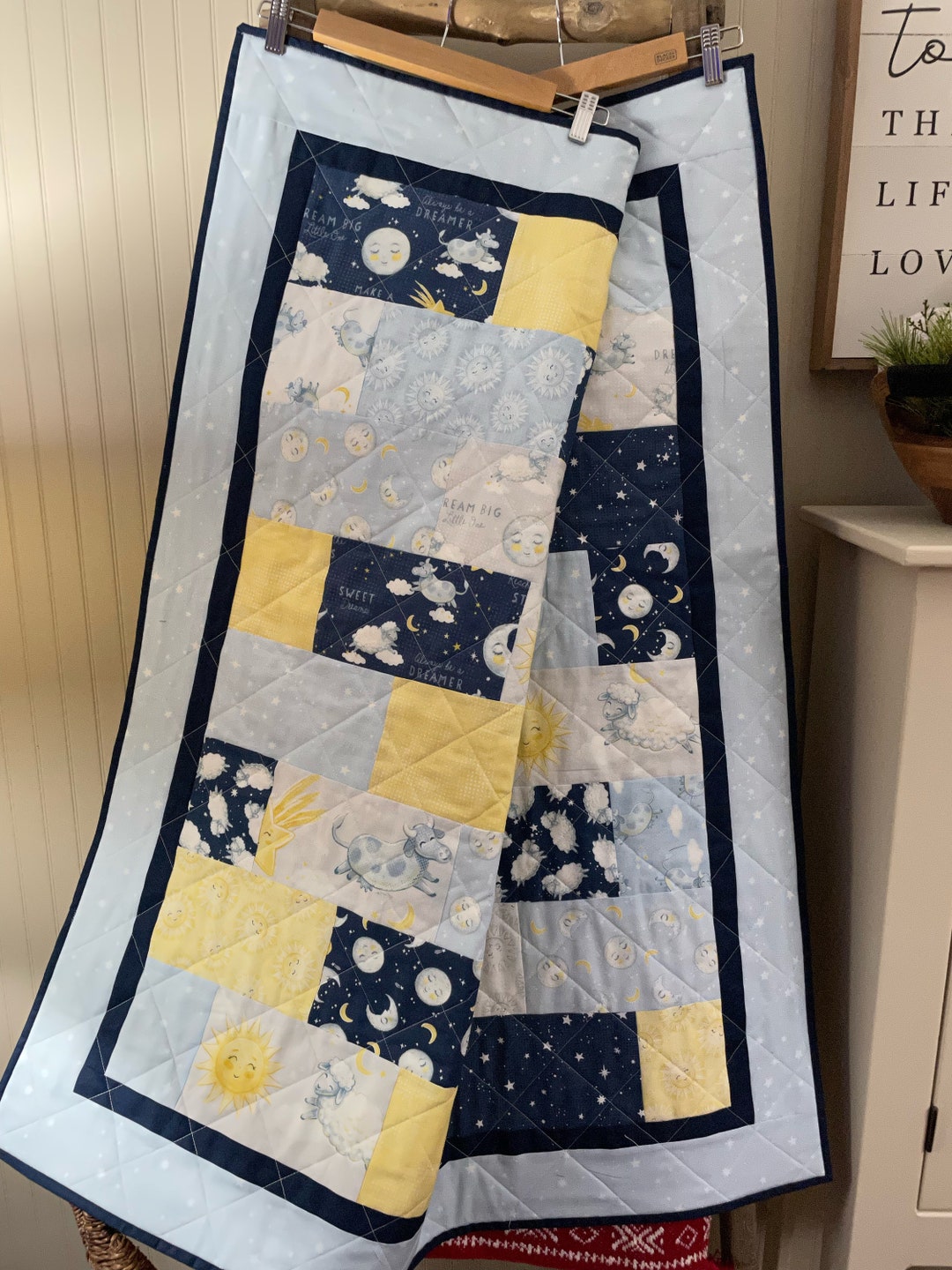 Baby Boy Quilt Cotton Baby Blanket Handmade Baby Quilt Etsy