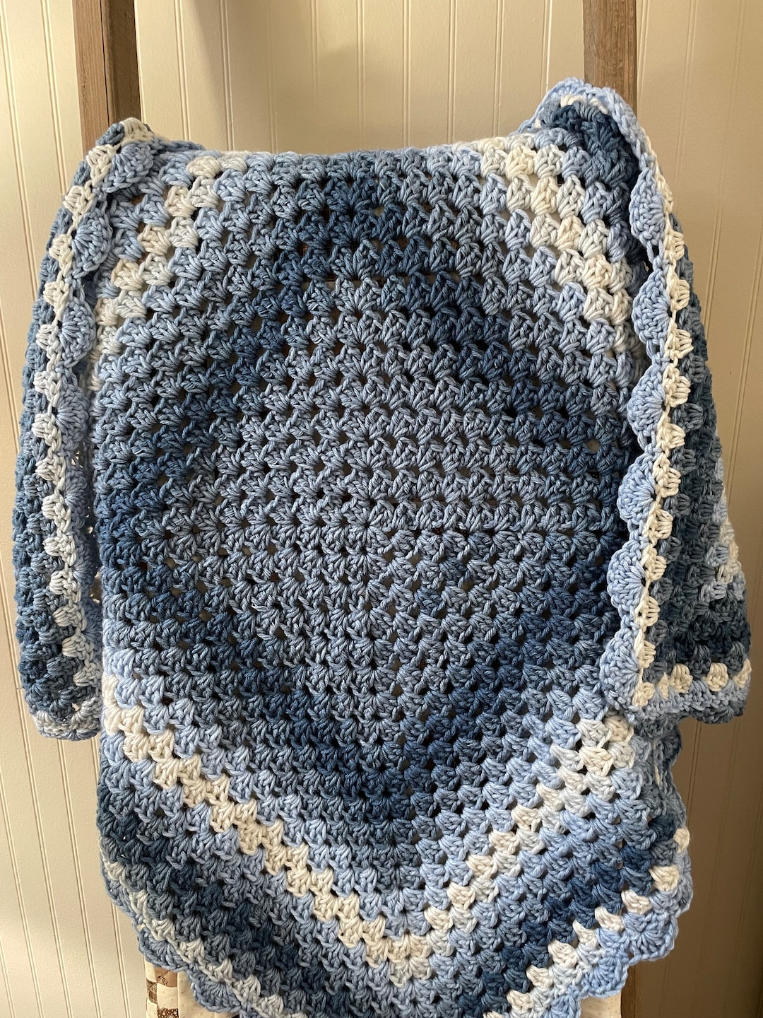 Baby Afghan, Crocheted Baby Blanket, Baby Boy Afghan, Handmade Baby