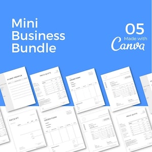 Downloadable Mini Business Template Bundle Style #1