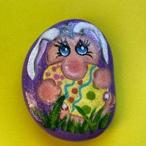 Easter painted rock