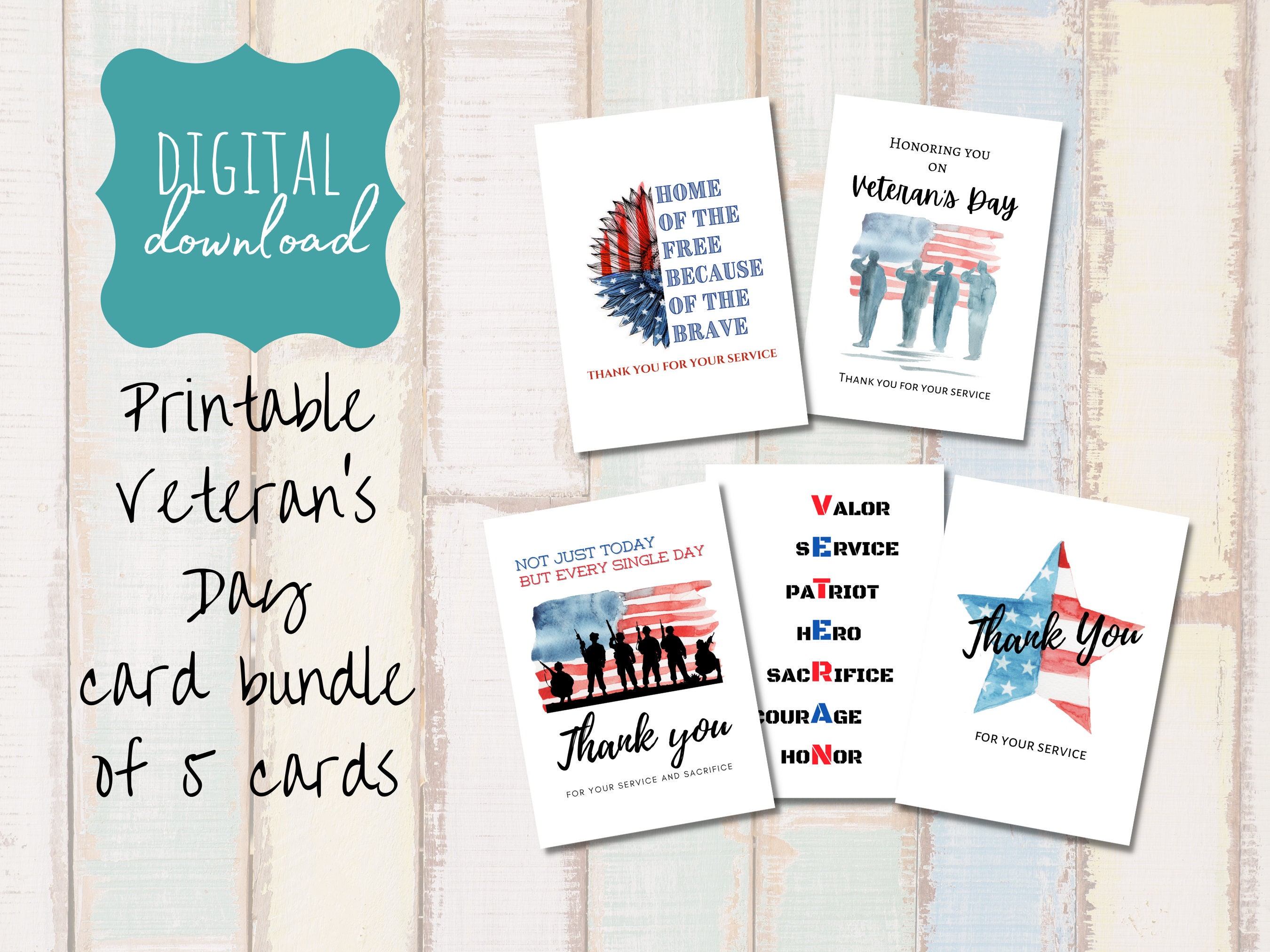 Veterans Thank You Printable - Etsy