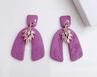 Polymer Clay Earrings, Dangle Earrings, Handmade Earrings