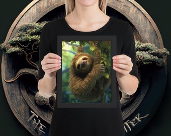 The Pure Life - Sloth Framed poster