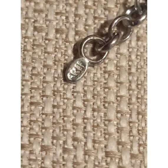 AK  Silvertone Modern Geometric Statement Necklace - image 3