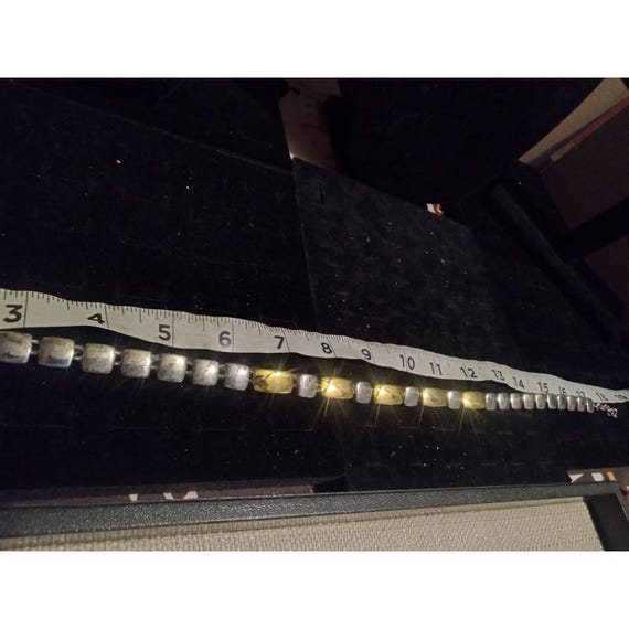 AK  Silvertone Modern Geometric Statement Necklace - image 6