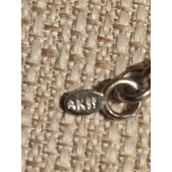 AK  Silvertone Modern Geometric Statement Necklace - image 2