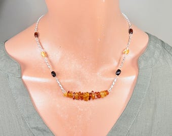 Baltic Amber and Silver Necklace #27