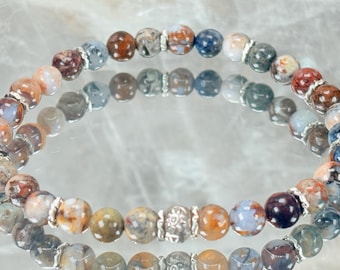 Pietersite and Silver Stretch Bracelet #7