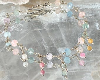 Tourmaline Beaded Chain Bracelet