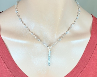 Aquamarine and Silver Necklace #9