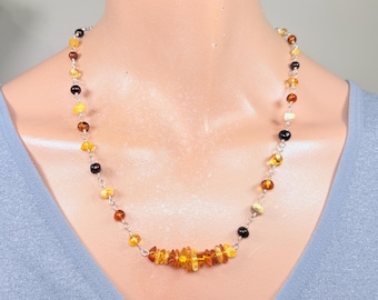 Baltic Amber and Silver Necklace #27