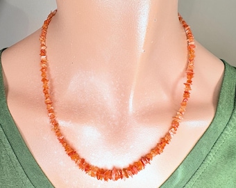 Mexican Fire Opal Chip Necklace #2