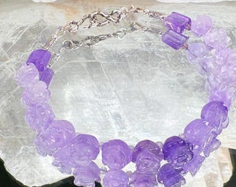 Amethyst and Silver Bracelet #7