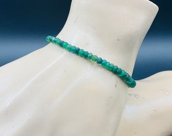 Emerald and Silver Bracelet