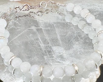 Moonstone and Silver Bracelet #1