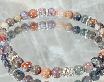 Pietersite and Silver Stretch Bracelet #9