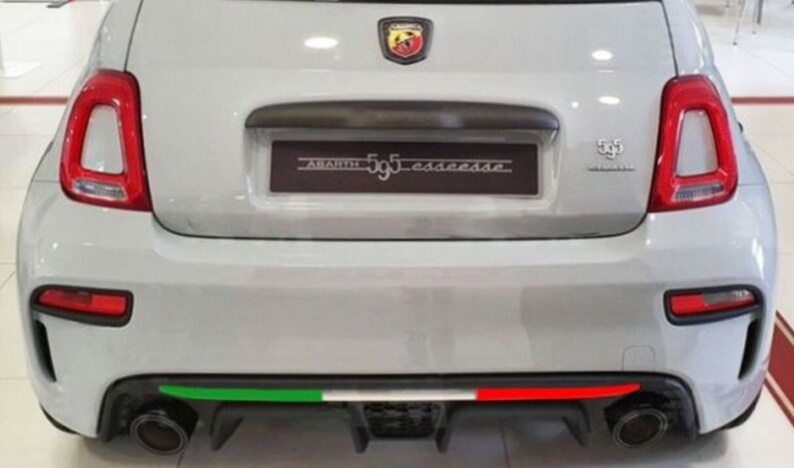 Abarth Series 4 Italian Flag Rear Diffuser Spoiler High Quality Gloss ...