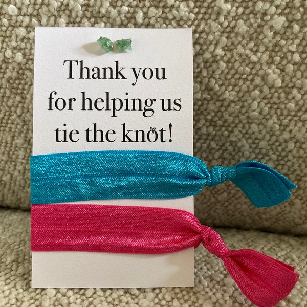 Thank You for Helping Us Tie the Knot Bracelet/Hair tie/Earring Backer Digital Download