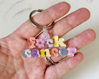 f*ck cancer keychain/ cancer awareness