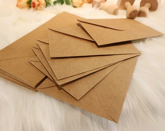 50pcs Kraft Envelope, Wedding Invitations Envelope, Brown Vintage Kraft Paper Envelopes | Rustic Charm, A6 Envelopes