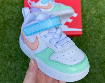 Custom Pastell Handbemalte Kleinkind/Säugling Nike Sneakers