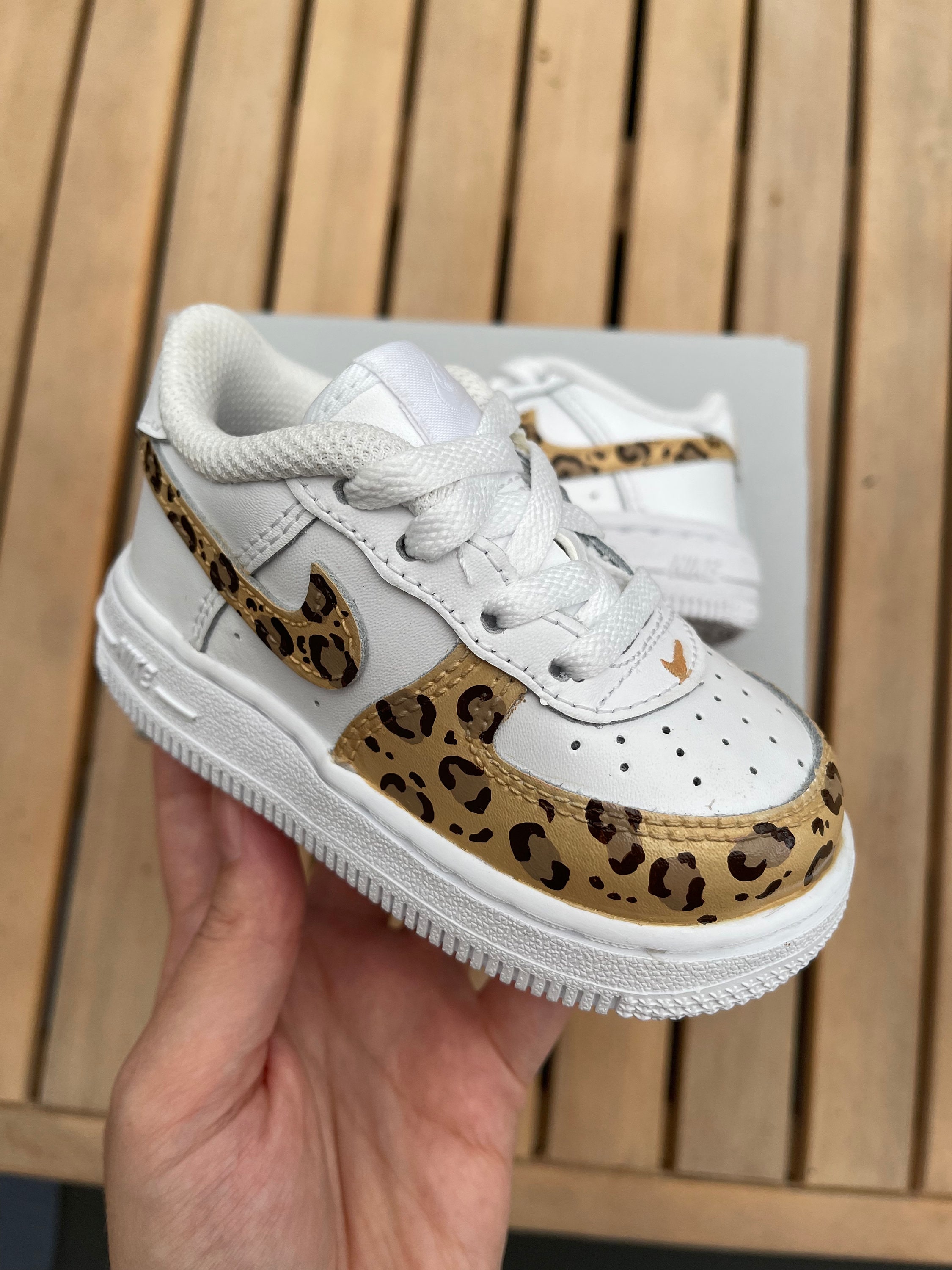 behalve voor Absurd Op grote schaal Leopard Print Custom Painted Toddler/infant Nike Airforce 1 - Etsy