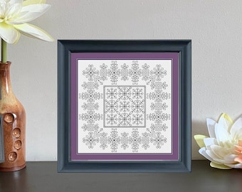 Blackwork Pattern, Embroidery Pattern, Blackwork Embroidery Pattern, "Etude" Pattern, Needlework Pattern, Needlepoint Pattern, Blackwork