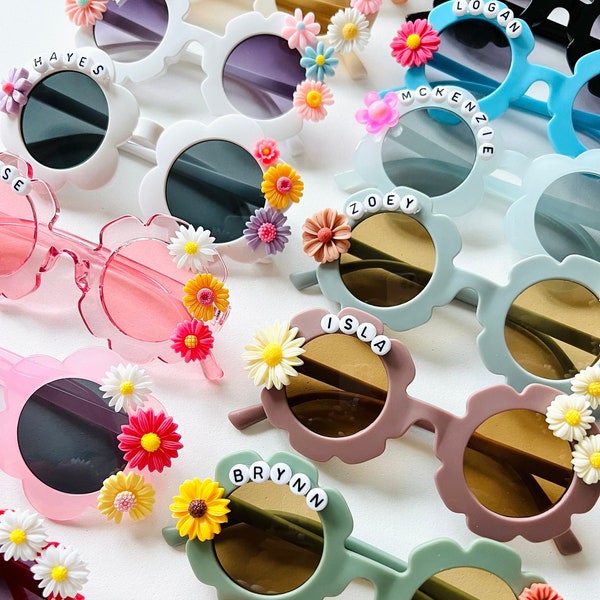 Babyhug Sunglasses  with Flower Design Free Size- Blue