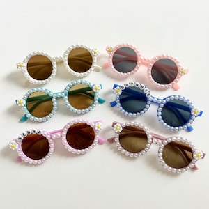 Personalized round sunglasses | toddler sunglasses| baby toddler sunglasses| pearl sunglasses| girls sunglasses| round sunglasses