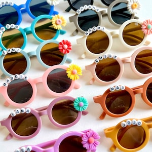 Personalized Flower Sunglasses: Baby, Toddler & Kids Round Sunglasses