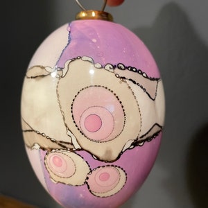 Vintage Hand-Painted Porcelain Egg Ornament: Frederick Frances, 1988