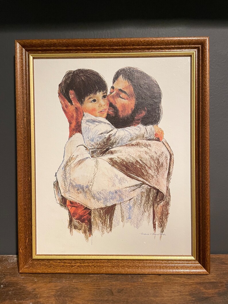 Vintage Jesus Hugging Child Richard and Frances Hook 1970s Etsy