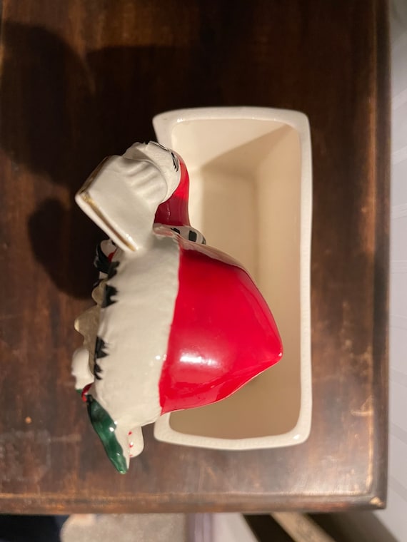 ヴィンテージ　ナプコ社　クリスマスフィギュア　陶器製 Vintage Napco Christmas Girl Planter, Mid Century, CX2679B, 1957