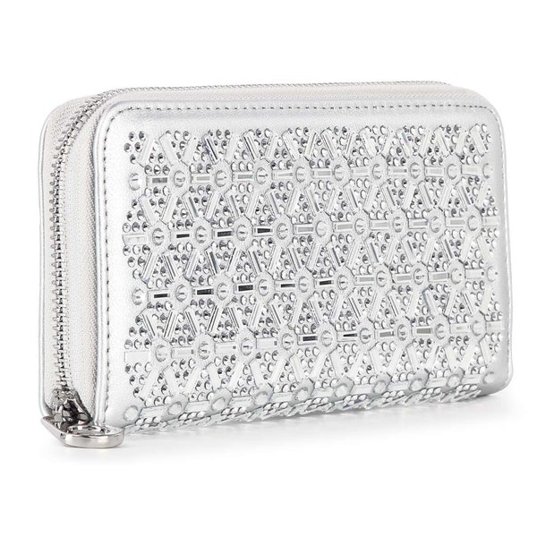 Rhinestone Design Accordion Wallet