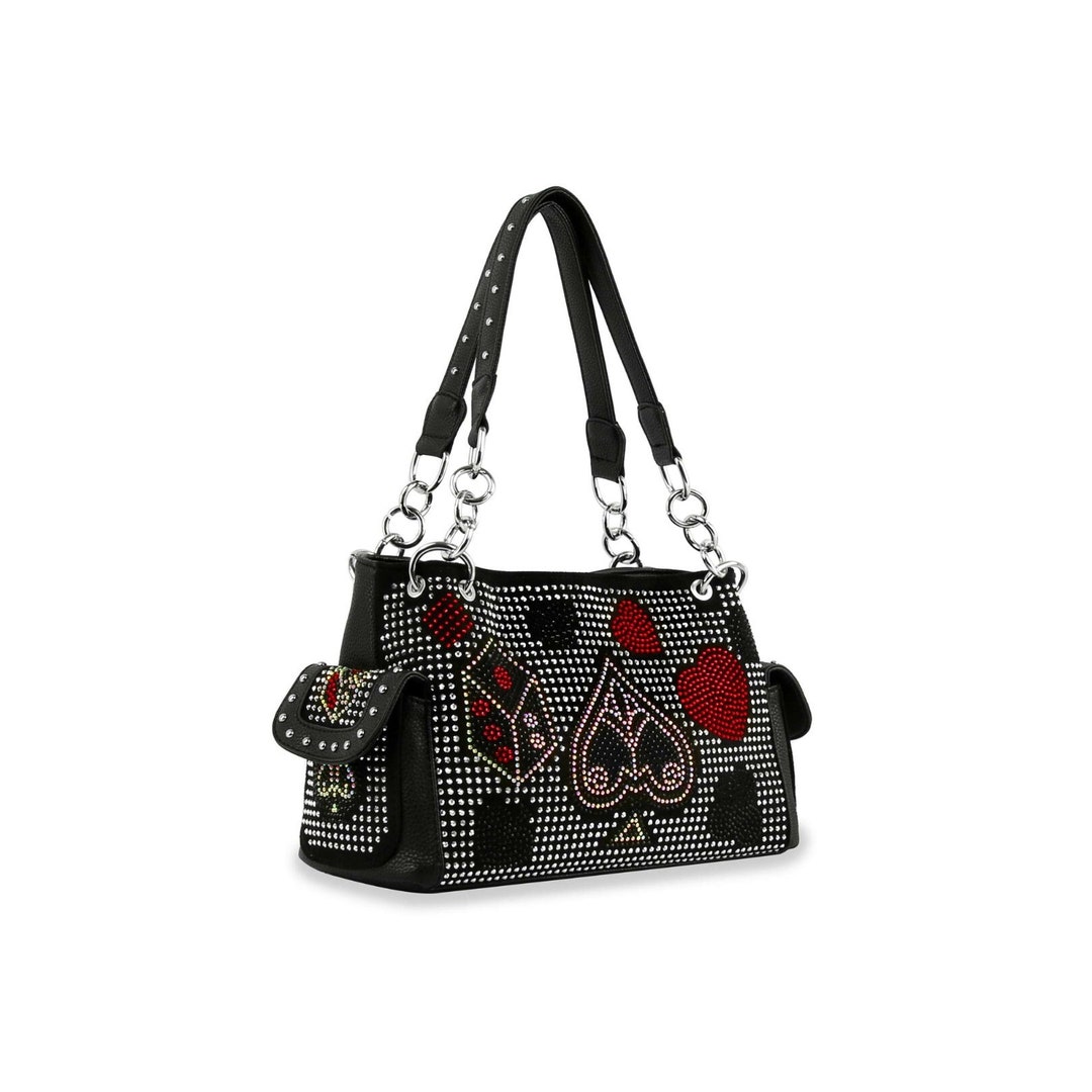 Poker Casino Playing Card Pattern Print Crossbody Bags