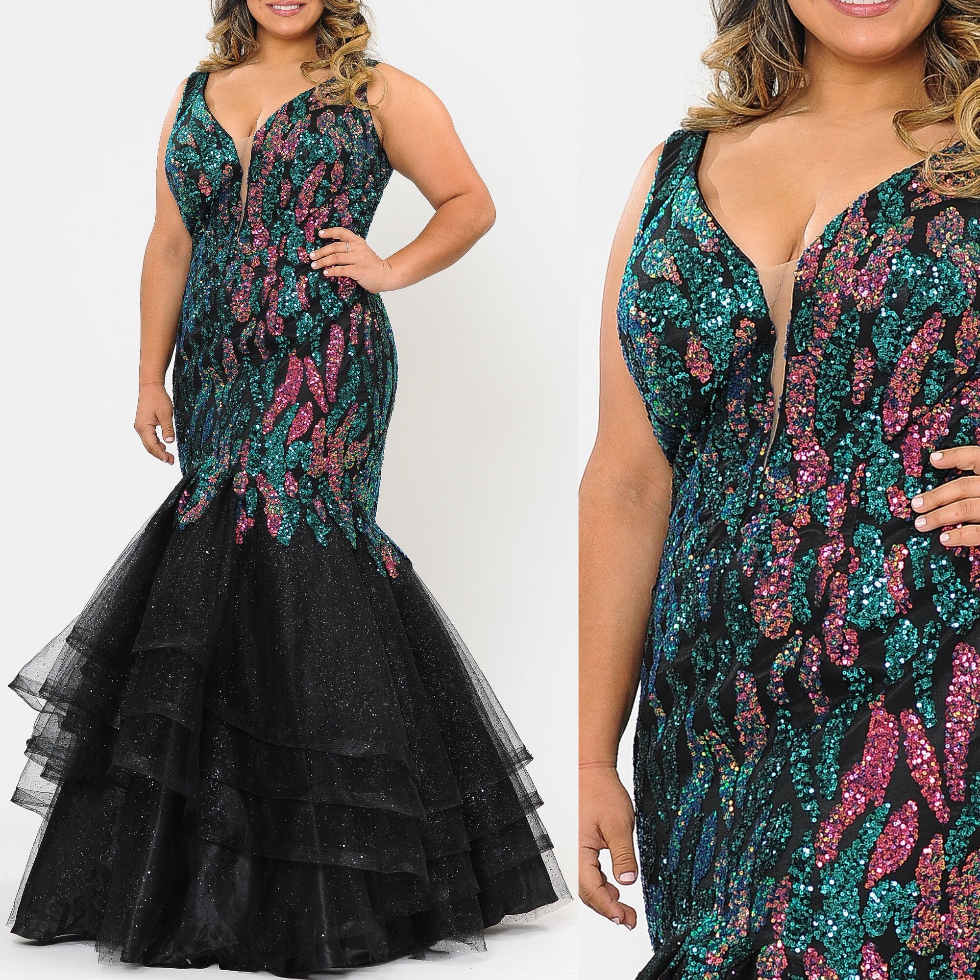 Plus Size Mermaid Dress - Etsy