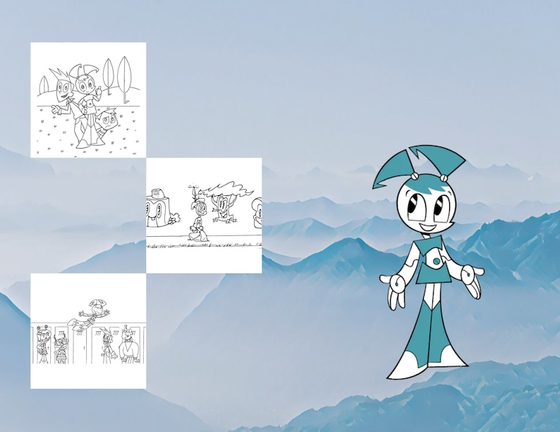 My Life as A Teenage Robot Coloring Book/digital/instant Download - Etsy