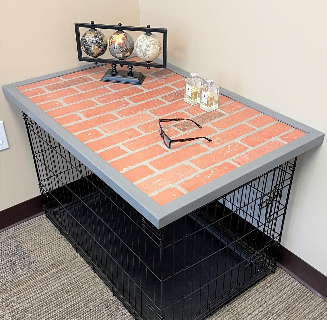 Dog Crate Topper Kennel Top Furniture Dog Crate Tabletop Etsy