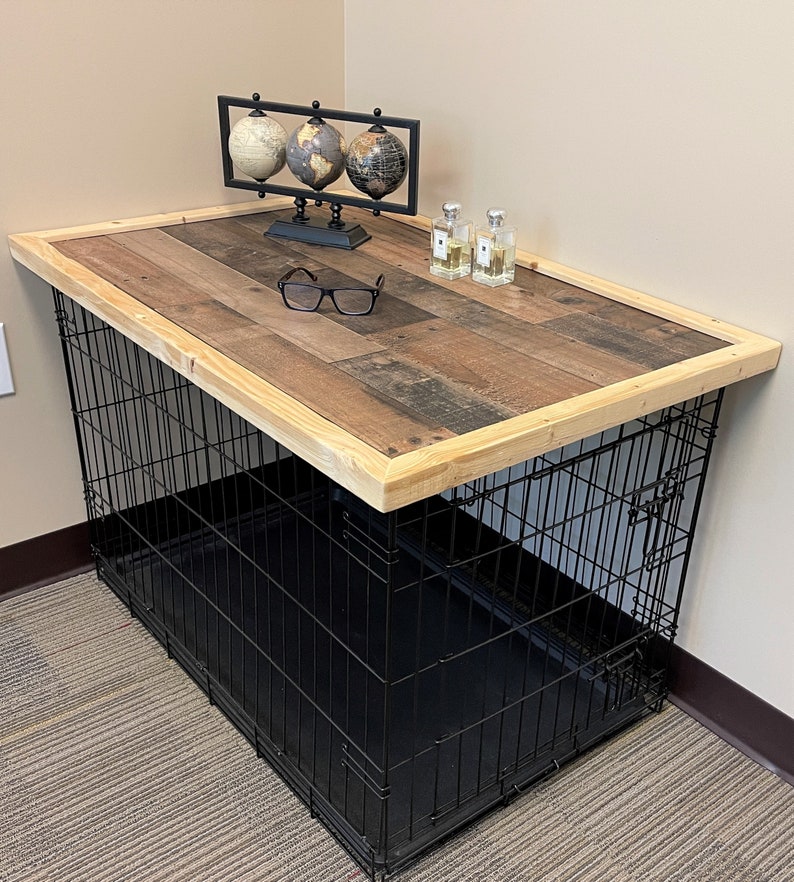 Dog Crate Topper Kennel Top Furniture Dog Crate Tabletop Etsy