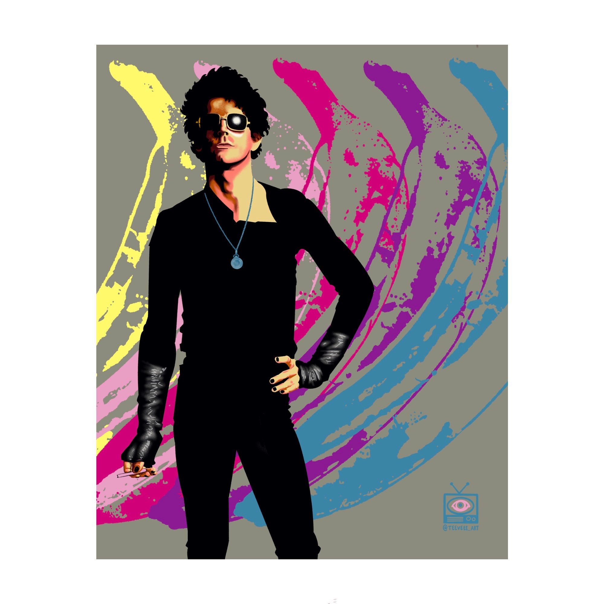 Lou Reed Star Drawing Lou Reed 8x10” Matte Art Print - Etsy