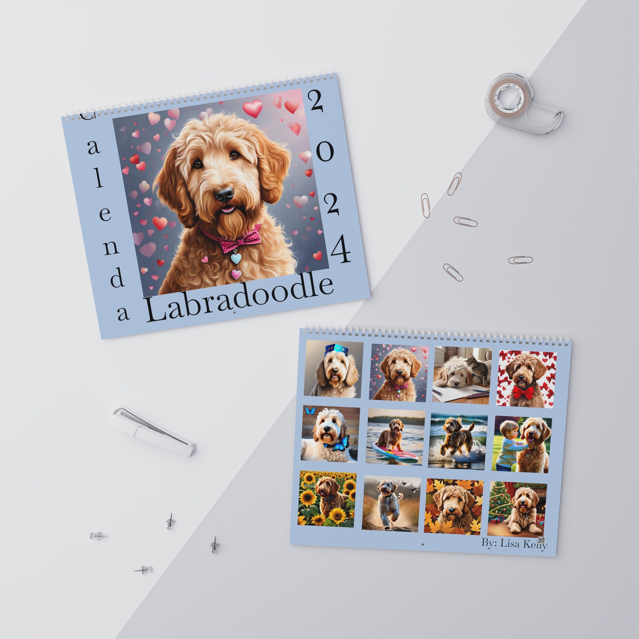 Labradoodle Wall Calendars 2024 Labradoodle Lovers Wall Etsy