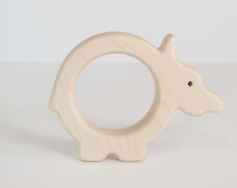 Cultural Icons Carabao Wooden Teethers and Grasping Toys - Organic Finish Gifts Inspired by Philippines Guam Asia Hawaii Pacific Islands