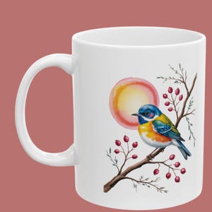 Vogel Becher - Vogelliebhaber Becher - Einzigartiges Vogelgeschenk - Niedliche Vogel Kaffeetasse - Natur Tier Becher - Geschenk für Vogelbeobachter, Sie, Ihn, Mama, Papa
