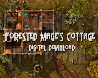 Forested Mage's Cottage | TTRPG VTT map