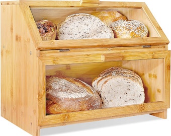 2 Compartment Large Bread Bin by verygoodbuys