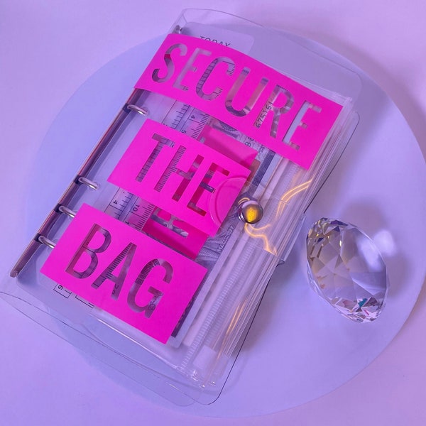 Secure The Bag Accounting Book [Hottie Pink]