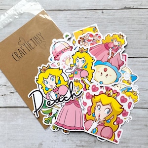 Weatherproof Princess Peach Sticker Pack, different options to choose from/custom option