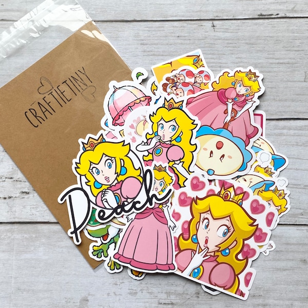 Weatherproof Princess Peach Sticker Pack, different options to choose from/custom option